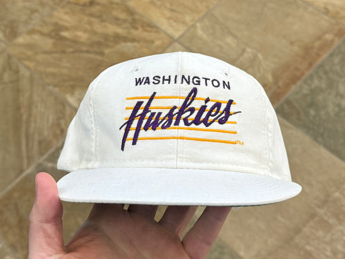 Vintage Washington Huskies Sof Bill Youngan Bar Script Snapback College Hat