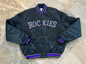 Vintage Colorado Rockies Starter Satin Baseball Jacket, Size XL