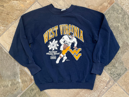 Vintage West Virginia Mountaineers College Football Sweatshirt, Size Medium