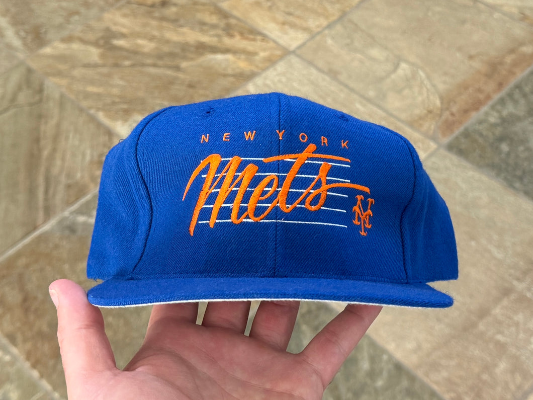 Vintage New York Mets Drew Pearson Bar Script Snapback Baseball