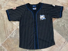 Load image into Gallery viewer, Vintage Tampa Bay Lightning Starter Pinstripe Hockey Jersey, Size Large