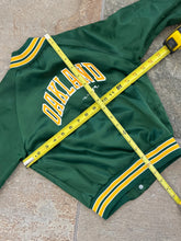 Load image into Gallery viewer, Vintage Oakland Athletics Chalkline Satin Baseball Jacket, Size Youth Small, 6-8