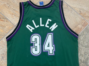 Vintage Milwaukee Bucks Ray Allen Big Buck Champion Basketball Jersey, Size 44, Large