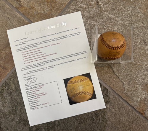 Vintage Oakland Oaks Lefty O’Doul Secretarial Autographed Signed PCL Baseball ###