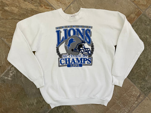 Vintage Detroit Lions 1991 Division Champions Football Sweatshirt, Size XL