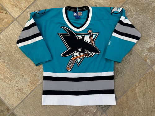 Vintage San Jose Sharks Starter Hockey Jersey, Size Youth S/M, 8-10