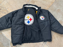 Load image into Gallery viewer, Vintage Pittsburgh Steelers Pro Player Reversible Parka Football Jacket, Size XL