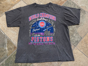 Vintage Detroit Pistons Bad Boys Basketball TShirt, Size Large