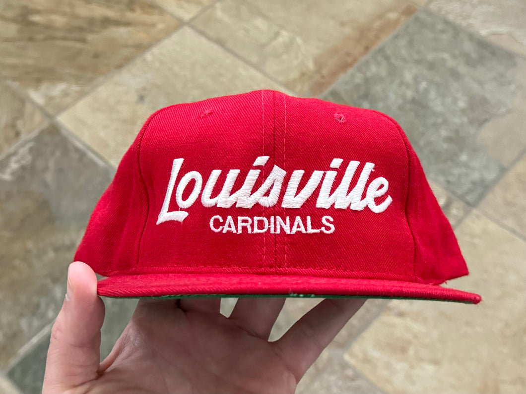 Vintage Louisville Cardinals Sports Specialties Script Snapback College Hat