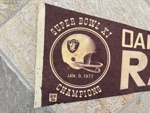 Vintage Oakland Raiders 1977 Super Bowl XI Champions Football Pennant