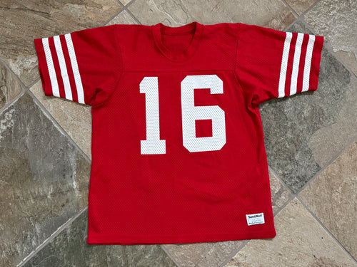 Vintage San Francisco 49ers Joe Montana Sand Knit Football Jersey, Size Large