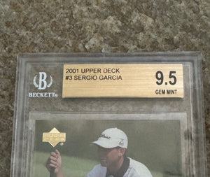 Sergio Garcia 2001 Upper Deck PGA Golf Card, Gem Mint 9.5 ###