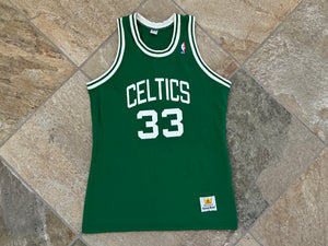 Vintage Boston Celtics Larry Bird Sand Knit Basketball Jersey, Size Large