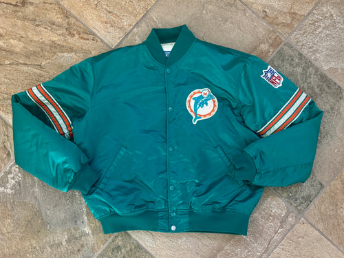 Vintage Miami Dolphins Starter Satin Football Jacket, Size Large
