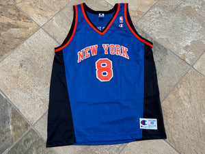 Vintage New York Knicks Latrell Sprewell Champion Basketball Jersey, Size 48, XL