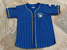 Load image into Gallery viewer, Vintage Milwaukee Brewers Starter Pinstripe Baseball Jersey, Size Large