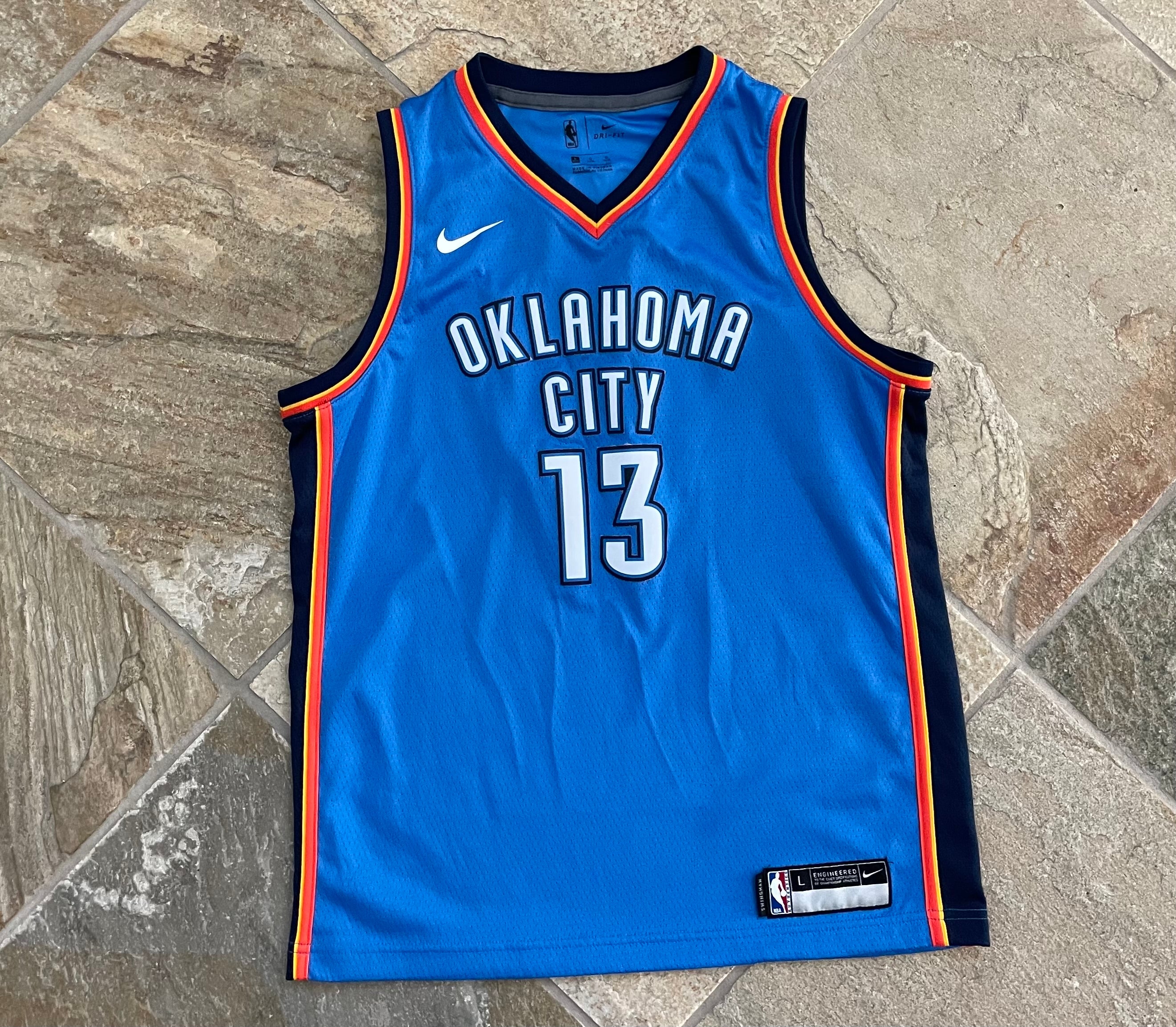 Oklahoma City Thunder Paul George Nike Swingman Basketball Jersey, Siz –  Stuck In The 90s Sports