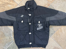Load image into Gallery viewer, Vintage Oakland Raiders Logo Athletic Parka Football Jacket, Size Medium