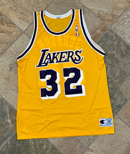 Vintage Los Angeles Lakers Magic Johnson Champion Basketball Jersey, Size 48, XL