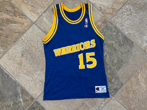 Vintage Golden State Warriors Latrell Sprewell Champion Basketball Jersey, Size 40, Medium