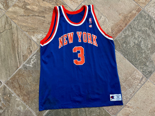 Vintage New York Knicks John Starks Champion Basketball Jersey, Size 52, XXL