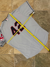 Load image into Gallery viewer, Vintage Cleveland Indians Shelley Duncan Game Worn Jackie Robinson Baseball Jersey