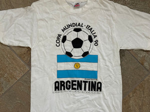 Vintage Argentina 1990 World Cup Italy Italia Soccer TShirt, Size Small ###