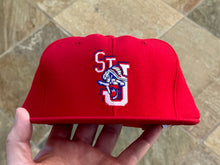 Load image into Gallery viewer, Vintage St. John’s Redmen Red Storm DeLong Snapback College Hat.