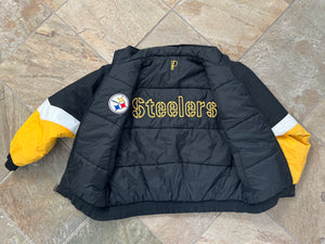 Vintage Pittsburgh Steelers Pro Player Reversible Parka Football Jacket, Size XL