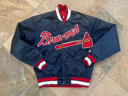 Vintage Atlanta Braves Starter Satin Baseball Jacket, Size Medium
