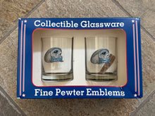 Load image into Gallery viewer, Vintage Carolina Panthers Pewter Highball Football Drinking Glasses- Set of 2 ###