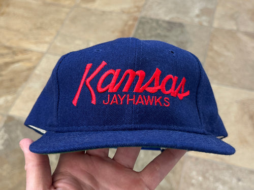 Vintage Kansas Jayhawks Sports Specialties Script Snapback College Hat