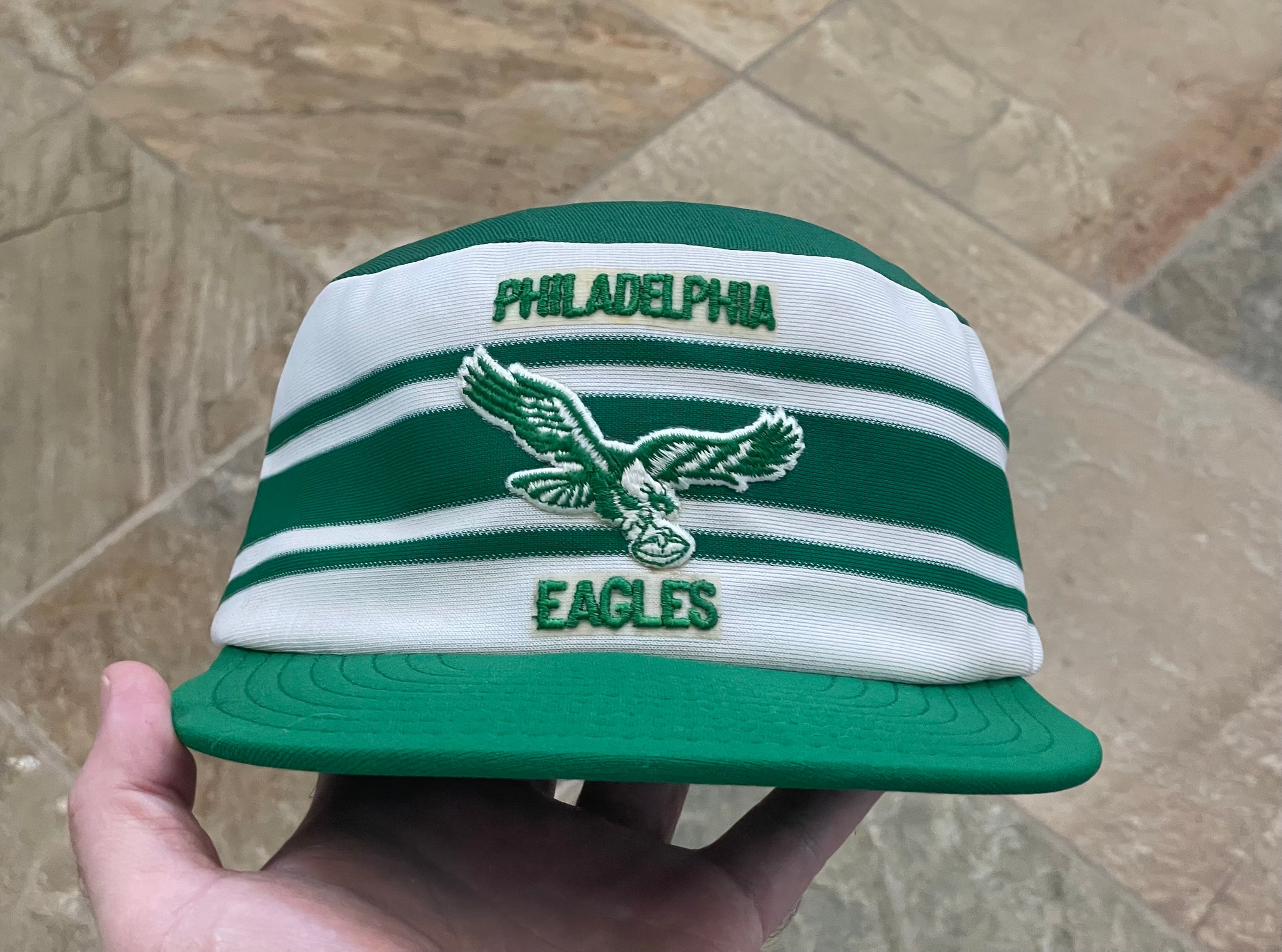 Vintage Philadelphia Eagles AJD Pill Box Snapback Football Hat