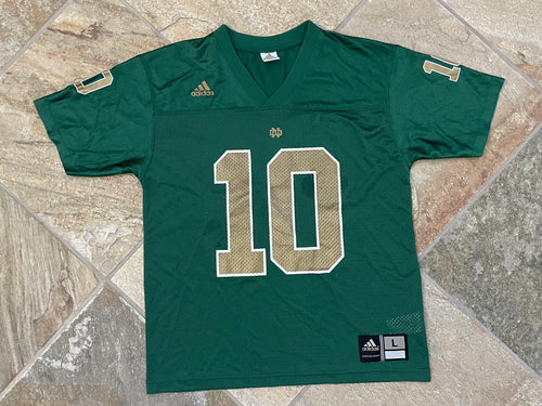 Vintage Notre Dame Fighting Irish Adidas College Football Jersey, Size Youth Large, 14-16