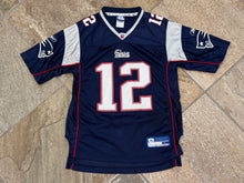 Load image into Gallery viewer, Vintage New England Patriots Tom Brady Reebok Football Jersey, Size Youth Large, 14-16
