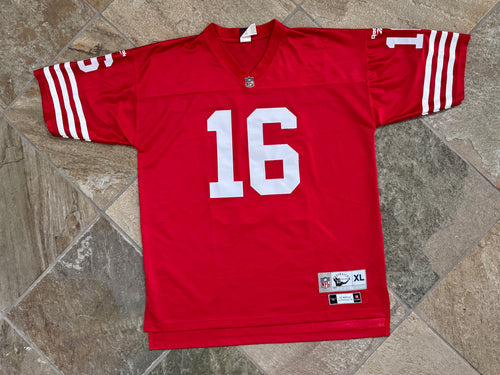Vintage San Francisco 49ers Joe Montana Reebok Throwbacks Football Jersey, Size XL