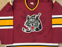 Load image into Gallery viewer, Vintage Chicago Wolves Bauer Signed Hockey Jersey, Size Medium
