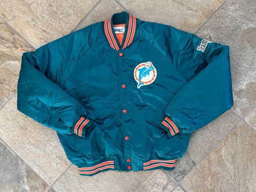 Vintage Miami Dolphins Chalk Line Satin Football Jacket, Size XL