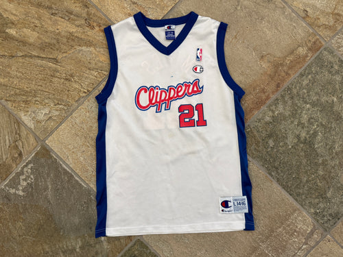 Vintage Los Angeles Clippers Darius Miles Champion Basketball Jersey, Size Youth Large, 14-16