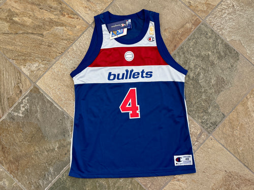 Vintage Washington Bullets Chris Webber Champion Basketball Jersey, Size 48, XL