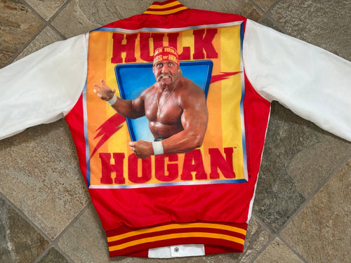 Vintage WWF WWE Hulk Hogan Chalk Line Fanimation Wrestling Jacket, Size Small ###