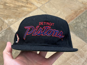 Vintage Detroit Pistons Sports Specialties Script Snapback Basketball Hat