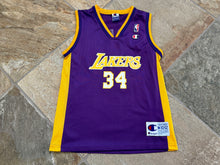 Load image into Gallery viewer, Vintage Los Angeles Lakers Shaquille O’Neal Champion Basketball Jersey, Size Youth Medium, 10-12