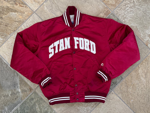 Vintage Stanford Cardinal Starter Satin College Jacket, Size Large