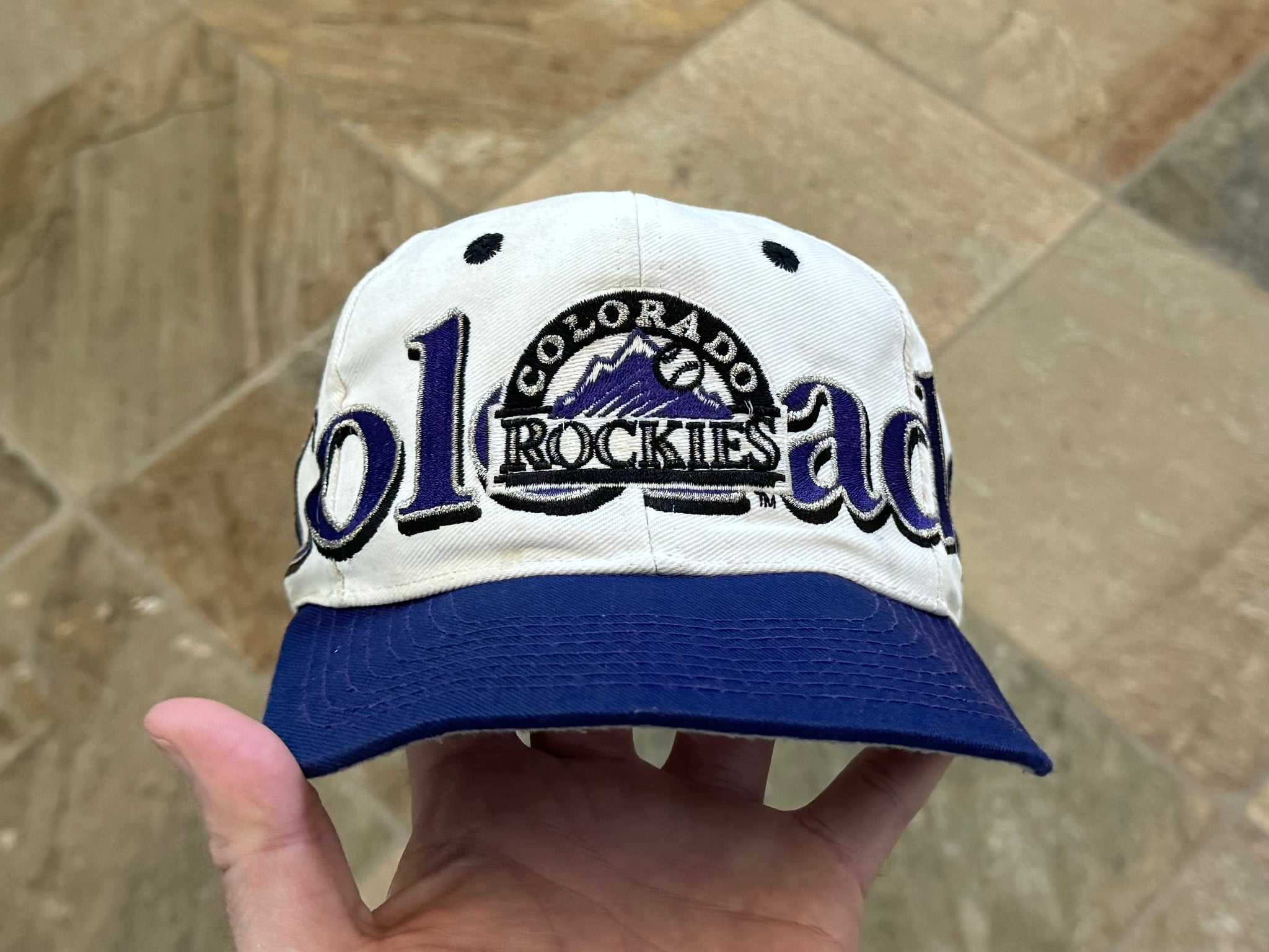 Vintage Colorado Rockies Logo 7 Snapback Baseball Hat – Stuck In