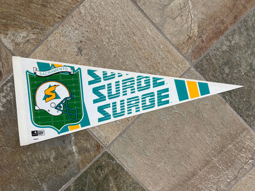 Vintage Sacramento Surge World League Football Pennant