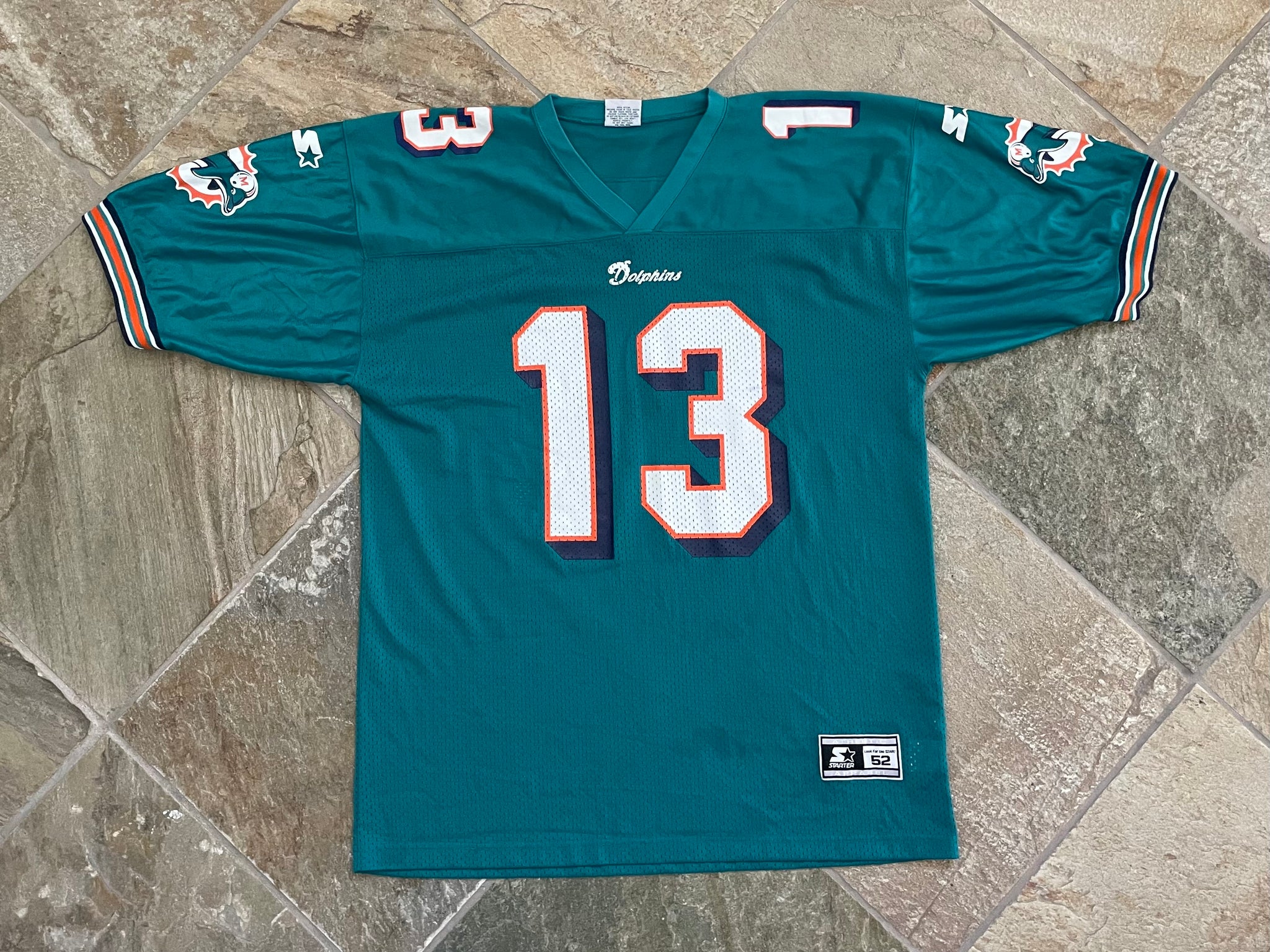 Vintage Miami Dolphins Dan Marino Starter Football Jersey, Size 52