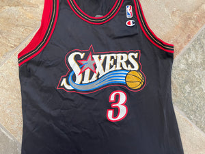 Vintage Philadelphia 76ers Allen Iverson Champion Basketball Jersey, Size 40, Medium