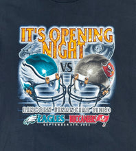 Load image into Gallery viewer, Vintage Philadelphia Eagles Lincoln Financial Opening Night Football TShirt, Size Large