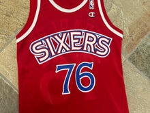 Load image into Gallery viewer, Vintage Philadelphia 76ers Shawn Bradley Champion Basketball Jersey, Size 36, Small